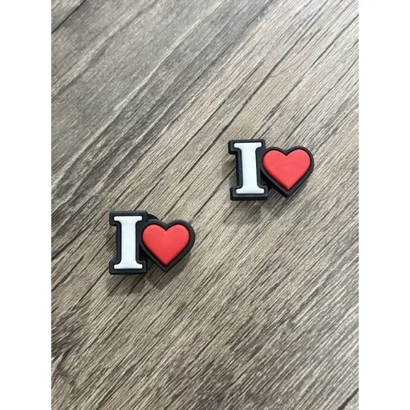 I Heart I Love Charm For Crocs Shoe Charms - 2 Pieces - Image 3