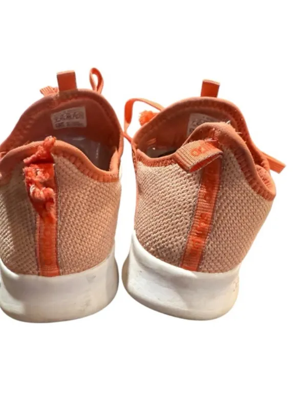 adidas Women's Peach/Coral Knit Lace-Up Athletic Sneakers - Image 4