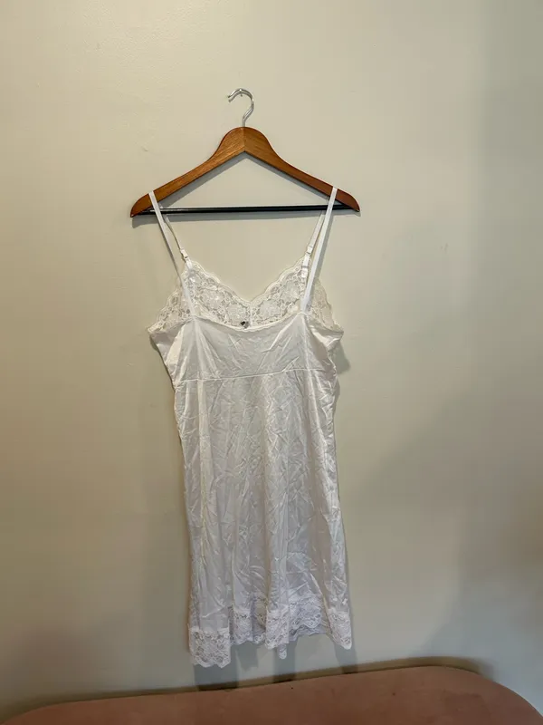 Vintage white slip dress - Image 4