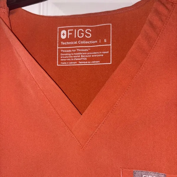 Figs Rust Scrub Top - Image 2