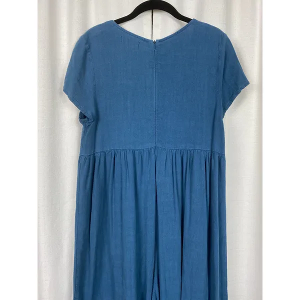 Natural Life Blue Avery Wide Leg Linen Blend Jumpsuit Sz.XS/S - Image 11