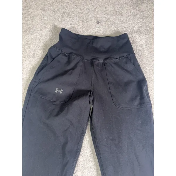 under armour black fitted womens joggers sweatpants xs - Image 4