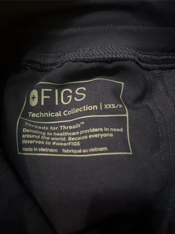 FIGS Womens Isabel High-Rise Wide-Leg Scrub Pant Navy Blue Size XXS/P - Image 5