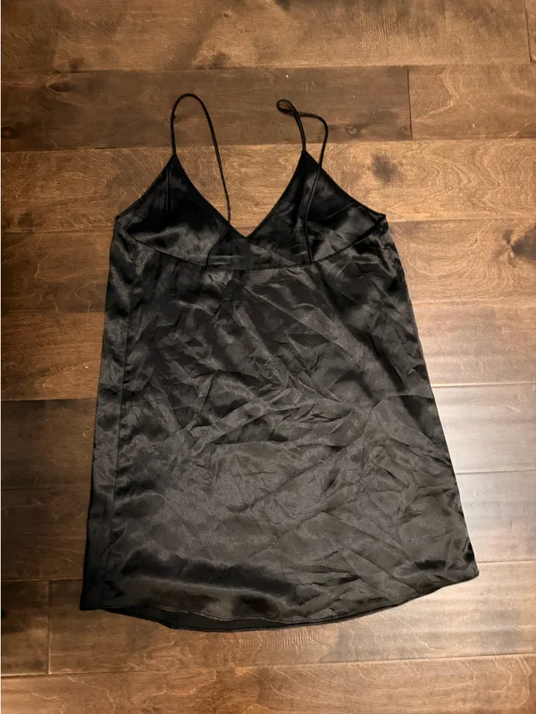 Addie Black Silk Slip Dress - Image 2