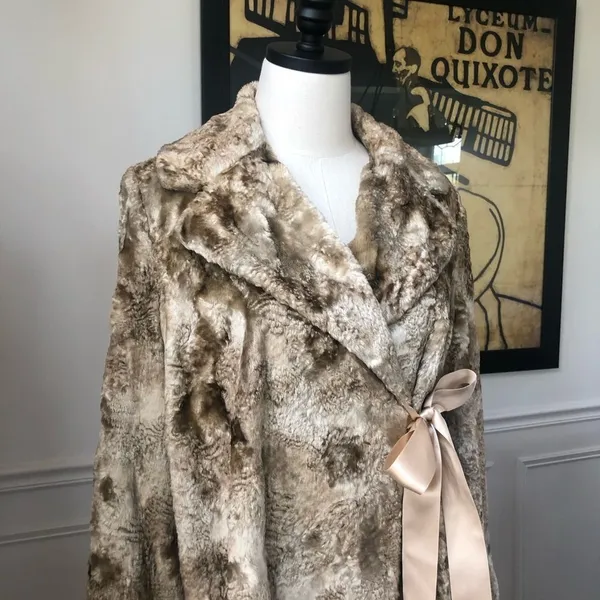 Tara Jarmon Manteau Money Faux Fur Honey 40 8 - Image 4