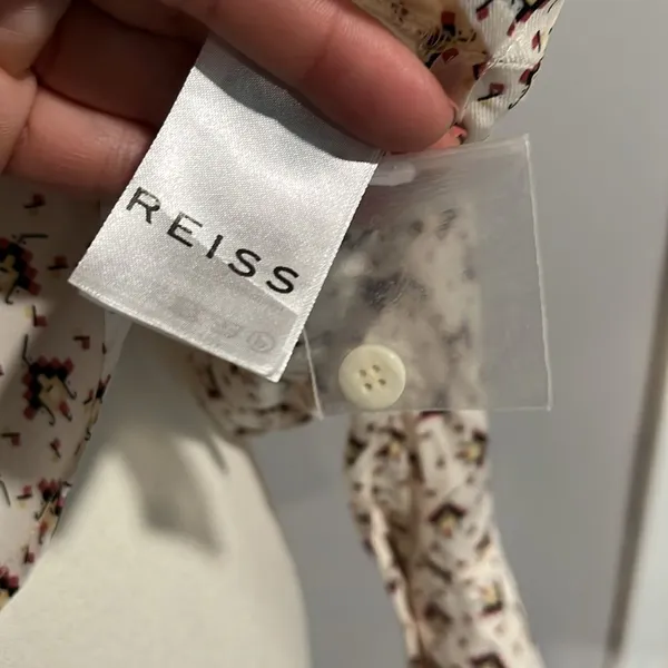 Reiss NWOT Pia Printed Geometric half button up - 2 ($228) - Image 11