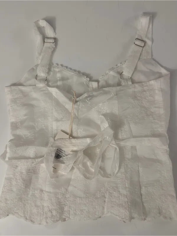 Peppermayo White Lace Button-Front Tank (Addictive Top - White) - Image 5