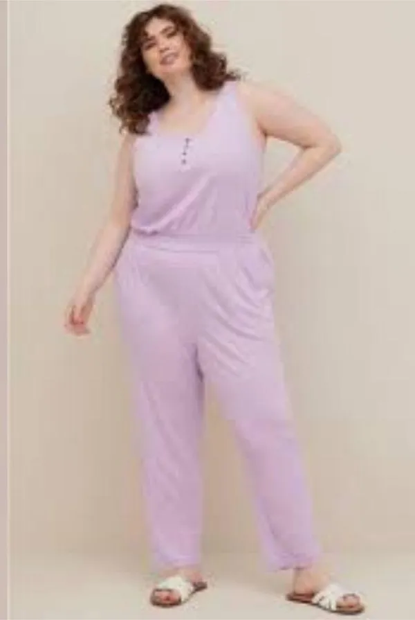 Torrid Sleep Terry Jumpsuit Size 2X Lavender Lounge - Image 3