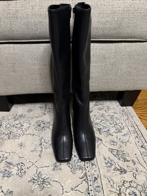 Jeffrey Campbell Checkmate Knee High Boot Black - Image 5