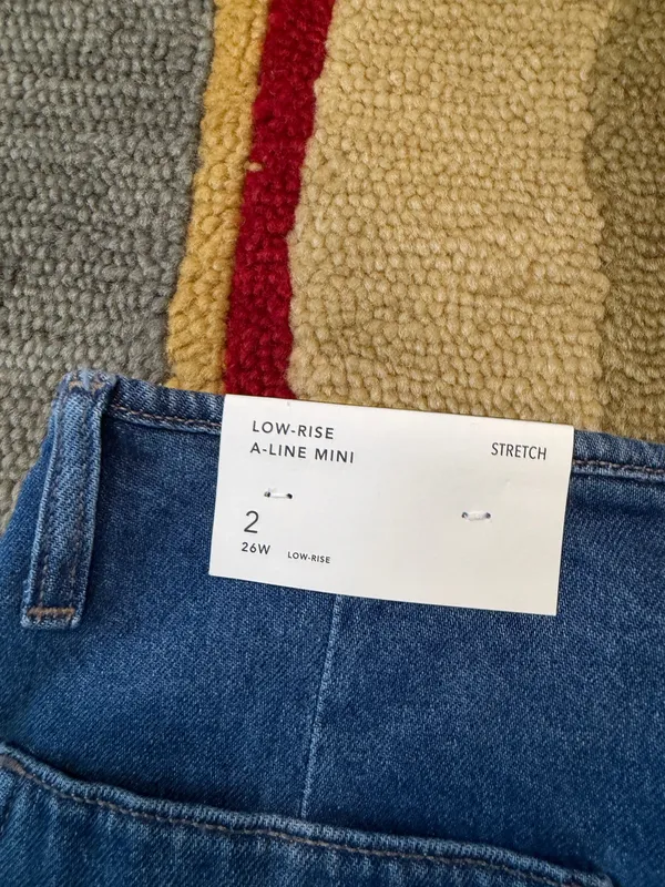 NWT American Eagle Outfitters Low Rise A Line Mini Denim Jean Skirt Size 2 / 26 - Image 5