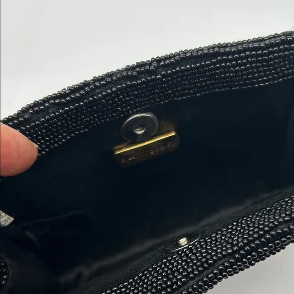 Bloomingdale's Elegant Black Beaded Wristlet - Image 4
