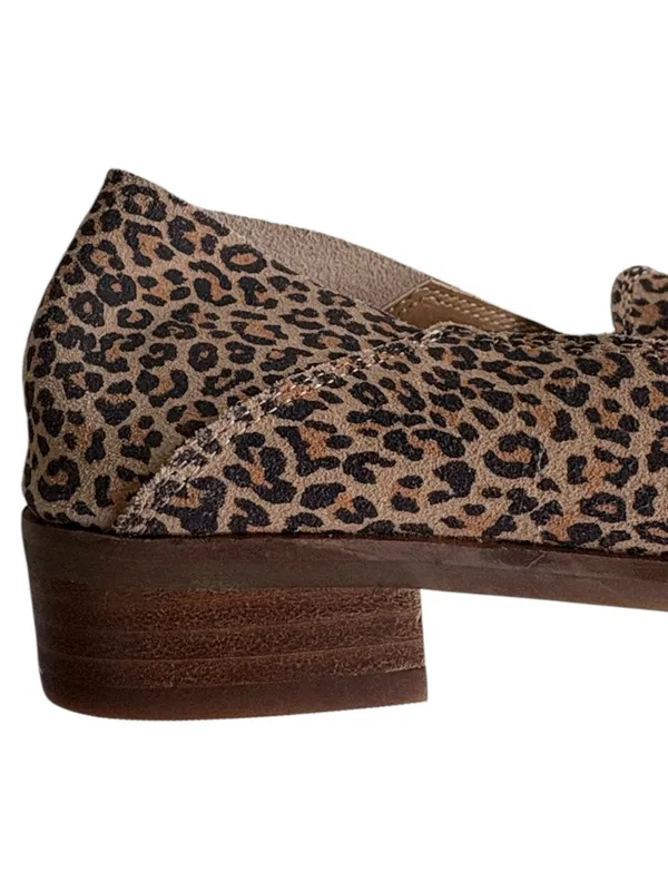 Like New Lucky Brand Leather Cahill Loafers Leopard Size 8 - Image 4