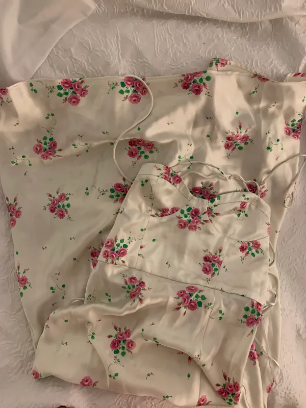 ZARA Floral Silk Maxi Dress - Image 3