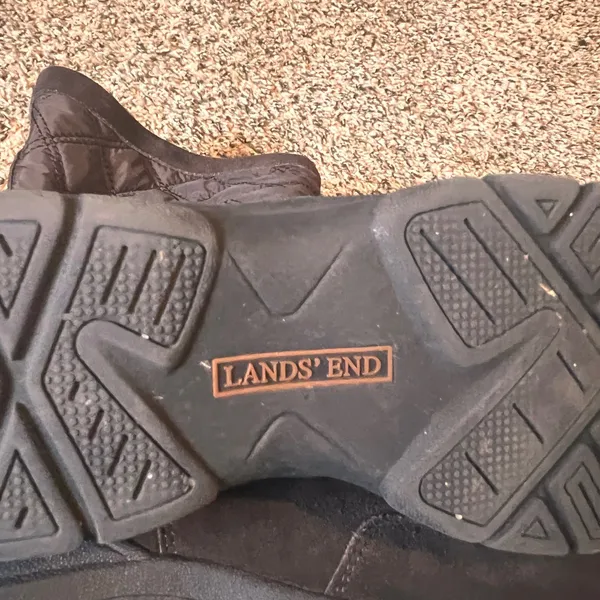 Lands' End Suede Winter Boots Quilted Warm Casual Ankle‎ Booties Size 9 - Image 7