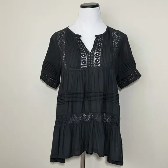 Anthropologie Maeve Tiered Lace Tunic - Image 2