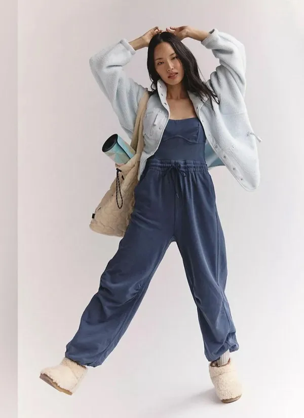 NWT Free People Movement Inbound Onesie In Midnight Navy $128 MSRP New with tags - Image 6