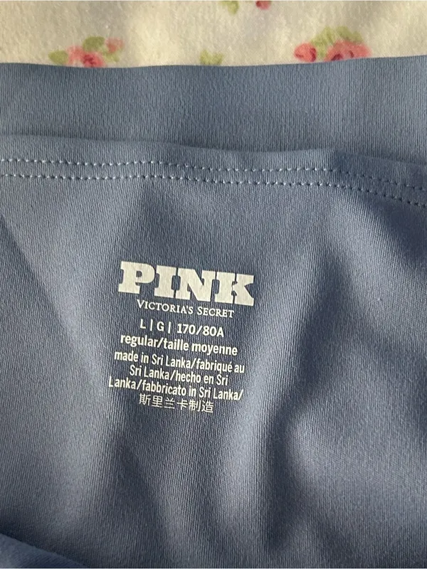 PINK High-Waist Flared Yoga Pants - Slate Blue - Image 3