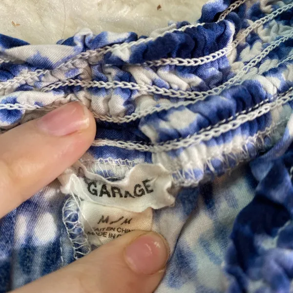 Garage Blue tie dye shorts - Image 2