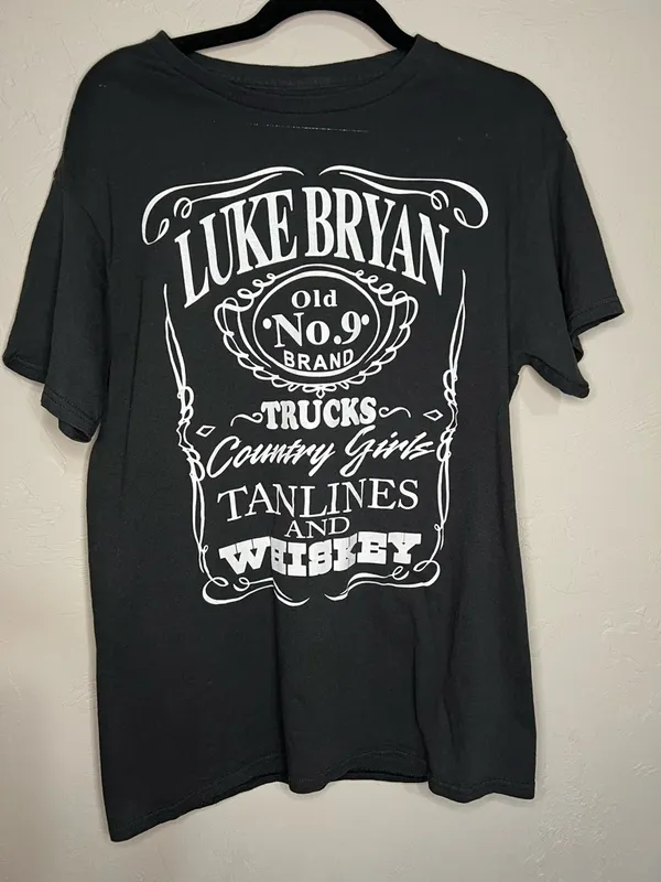 Luke Bryan Black Kill The Lights‎ 2016 Tour Country Music Concert Shirt - Image 2