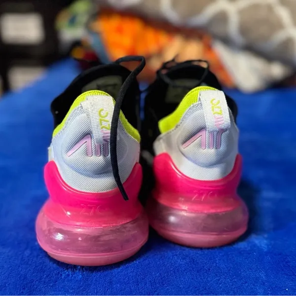 Nike Black and Pink Running Shoes - Image 4