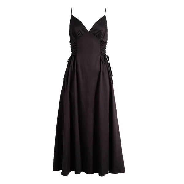 NWT ASTR the Label Lace-Up Cotton Poplin Midi Dress Size Small - Image 4