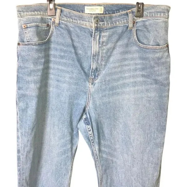 Abercrombie & Fitch Ankle Straight Ultra HR Medium Wash Jeans 18/34 #762 - Image 3
