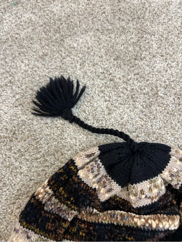 Turtle Fur Knit Cap Hat Aztec Merino Wool Beanie adult made in USA - Image 4