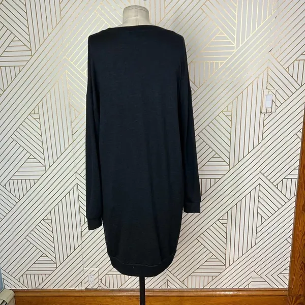Aritzia Wilfred Free Black Jersey Knit Long‎ Sleeve Dress Size Small - Image 8