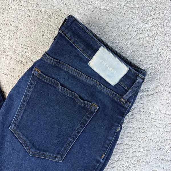Women's‎ Everlane Size 31 Curvy High Rise Skinny Crop Jean Dark Wash - Image 2