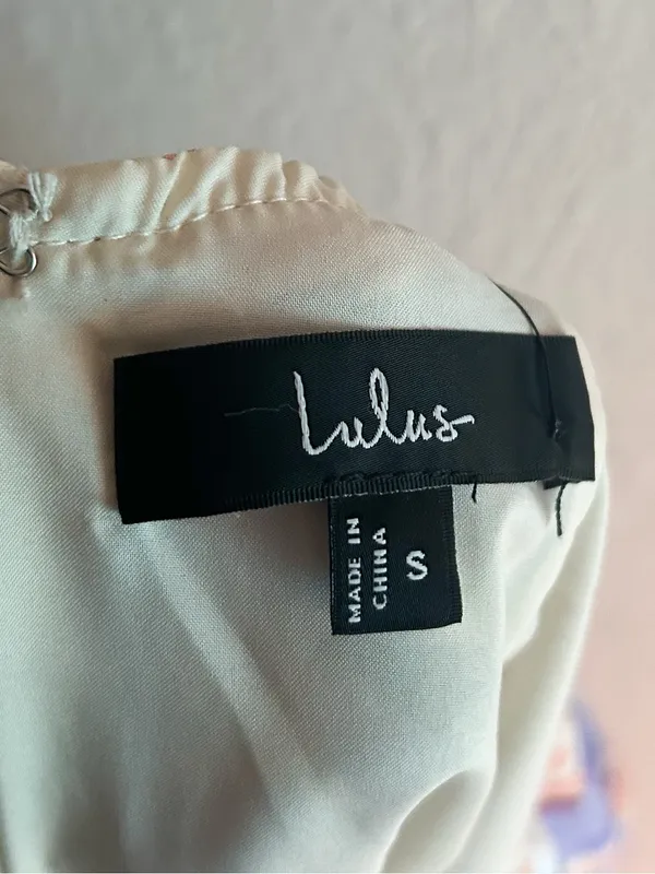 Lulu’s Impressions of Love Multi Floral Print Tie-Back Mini Dress NWT Small - Image 5