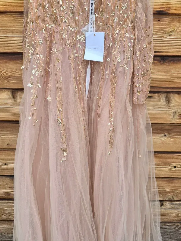 NWT Mac DUGGAL 20295 Embellished V Neck Long Sleeve A Line Gown Size 24 - Image 14