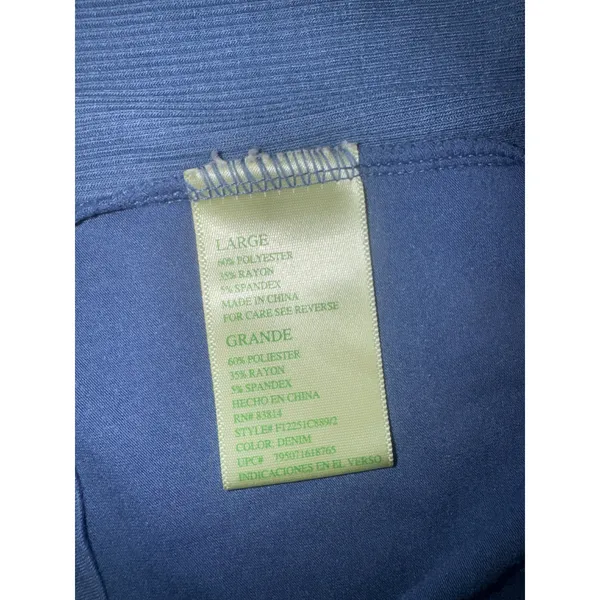 Tangerine Blue‎ V Neck Everyday Saturday Lotus Yoga Athletic T Shirt Top L - Image 3