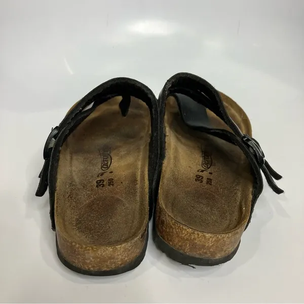 Aerothotics cork Footbed‎ sandals black brown women’s size 39 - Image 5
