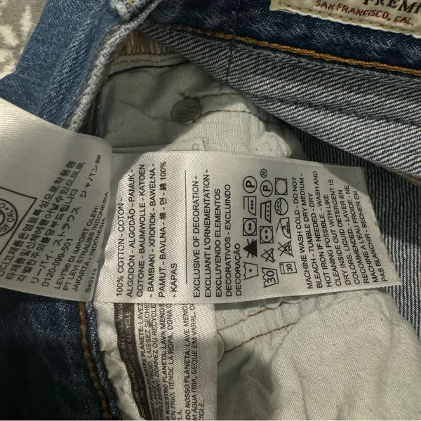 Levi's Premium 501's High Rise Jeans‎ Ripped Size 28 x 28 Minimalist Streetwear - Image 9