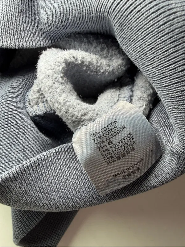 Brandy Melville Christy Hoodie Oversized Fit Faded charcoal/blue-gray Zip Up OS - Image 3