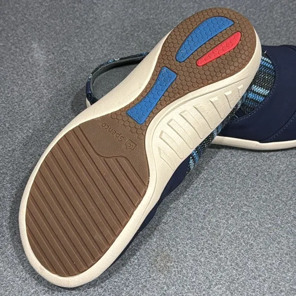 Spenco‎ Orthotic Nubuck Mules Siesta Nuevo Stripe Navy - 9 Wide B22A - Image 11