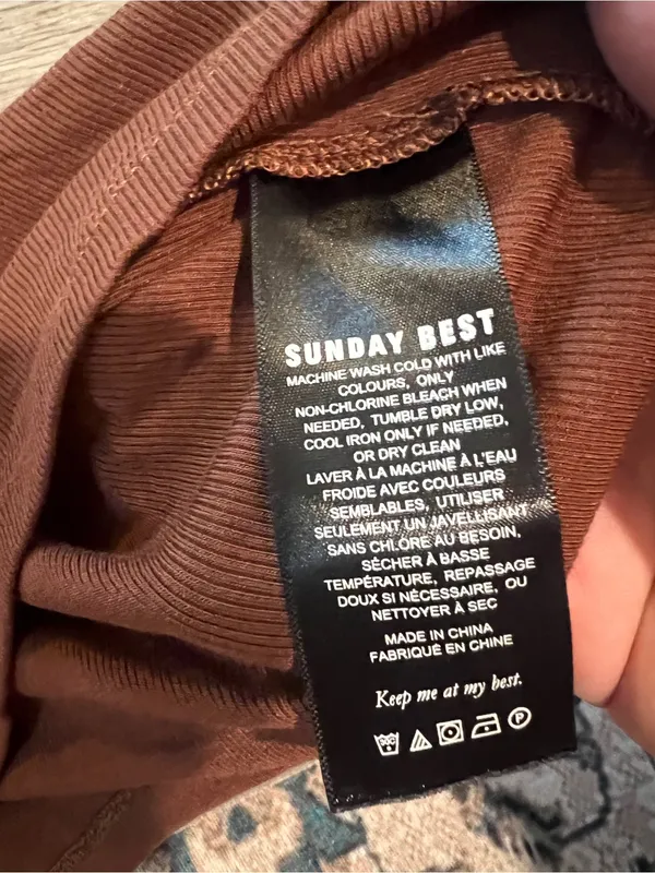 Sunday best Brown Scoop Neck Crop Tee - Image 8
