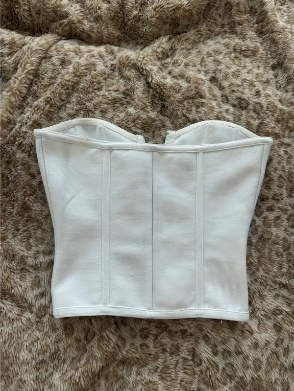 Pretty Little Thing White Corset Top - Image 2