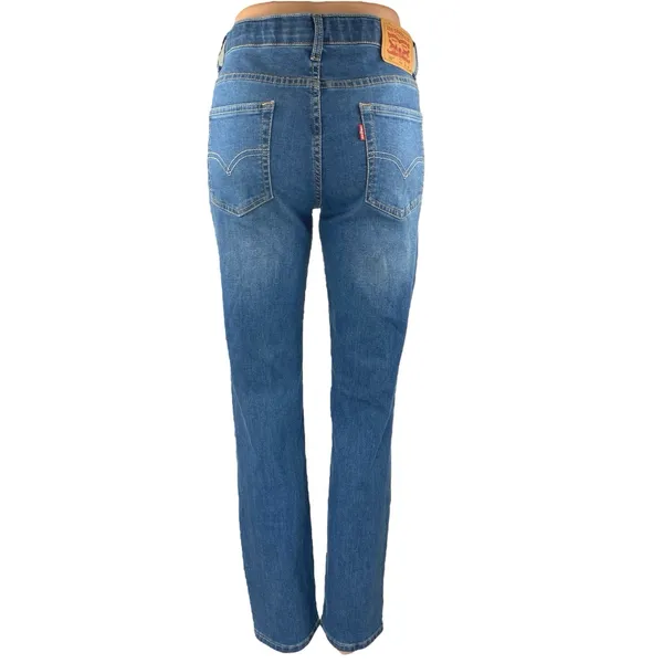 Levi's 502 Women's Blue Medium Wash Mid Rise Straight Leg Denim Jeans Size 28 - Image 3
