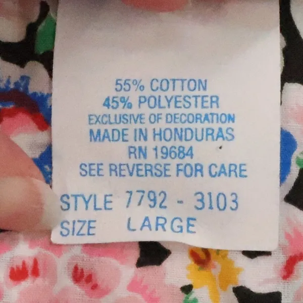 Vintage 80s Artistic Fantasy Floral House Dress Womens Size L Pink Lounge Pocket - Image 6