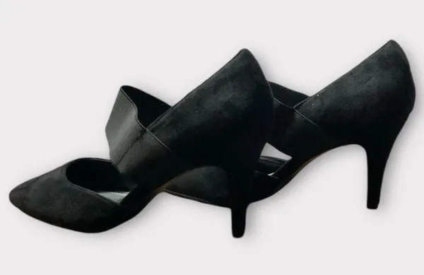 Women’s Impo Stretch Black Suede Kitten Heel Shoes Size 8 Pointed Toe - Image 6