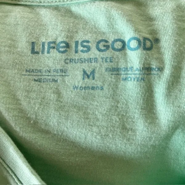 Life is Good Stay Six Seagulls Apart Crusher Tee Women’s Medium Green - Image 7