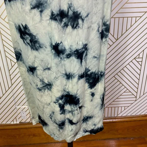 Zara The Batik Tie‎ Dye Midi Slip Skirt in Green Blue Size US XS - Image 6