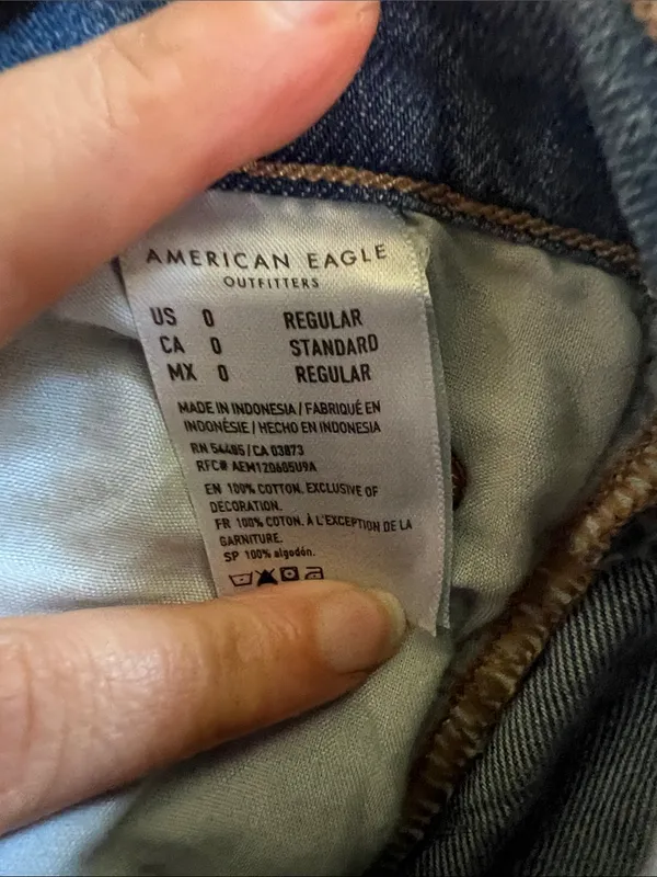 American Eagle Outfitters Baggy Jeans size 0 Light Blue Women's - Image 10