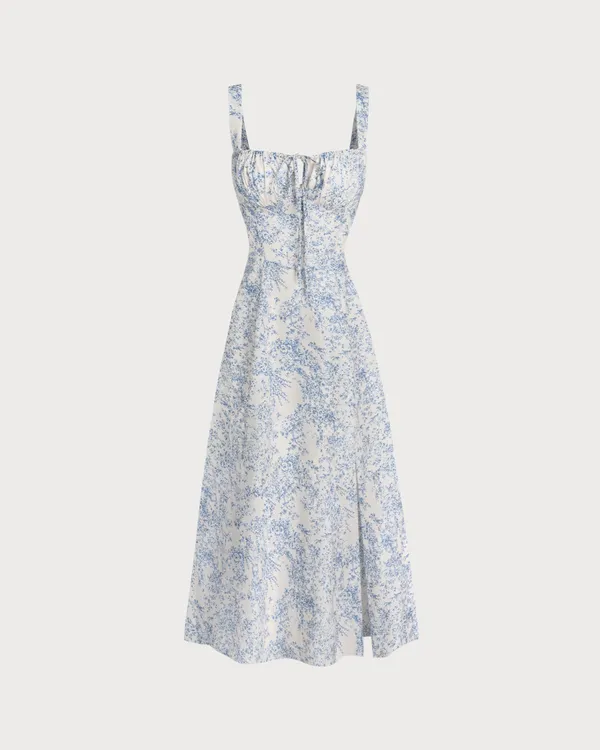 Amazon Floral Ruched Dress - Image 5