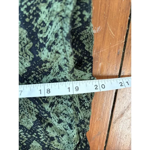 ANTHROPOLOGIE Rachel Tunic Dress in Green Snake Print Short Sleeve Size Medium - Image 5