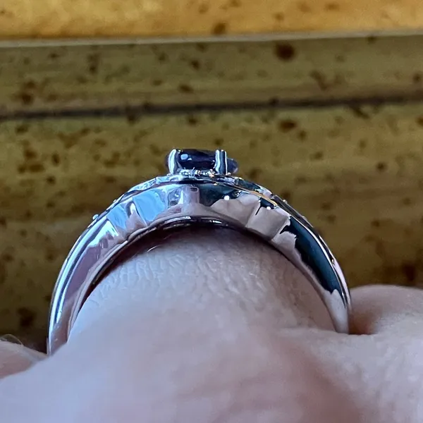 Natural Iolite Sterling Silver Ring Size 6 - Image 2