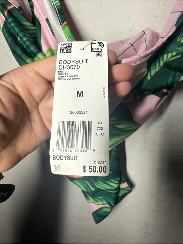 NWT Farm Rio x Adidas Tropical One Piece Bodysuit Size Medium - Image 9