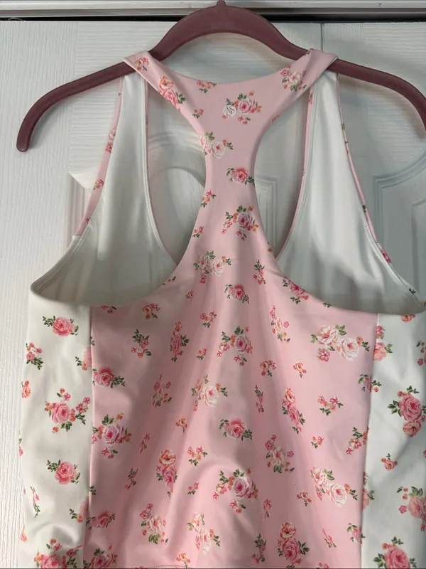 AS Revival Floral Pink Fit & Flare Romper Dress – Pink Floral - Image 6