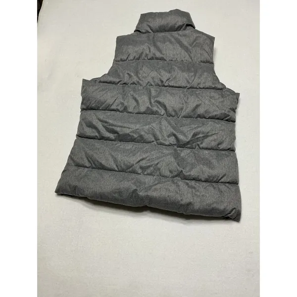 Old Navy Womens Large Gray Puffer Vest Full Zip Quilted Winter Layering Vest - Image 2